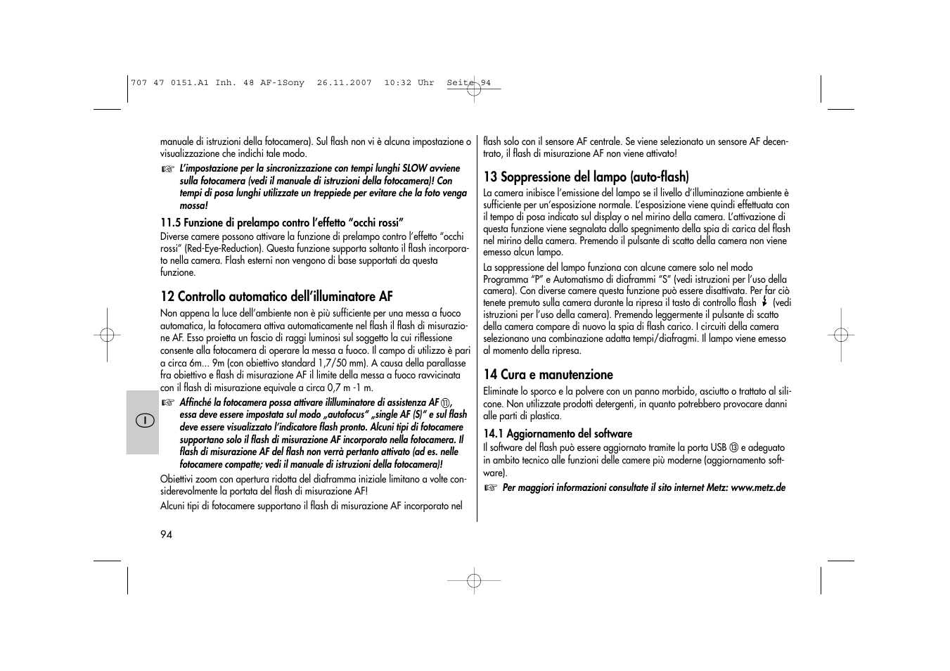 Metz 48 AF-1 User Manual | Page 94 / 124