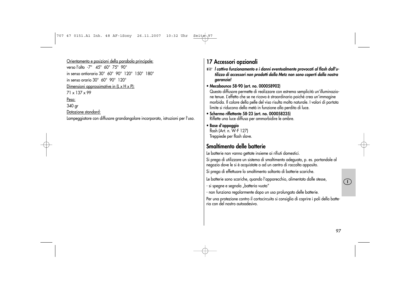 Metz 48 AF-1 User Manual | Page 97 / 124