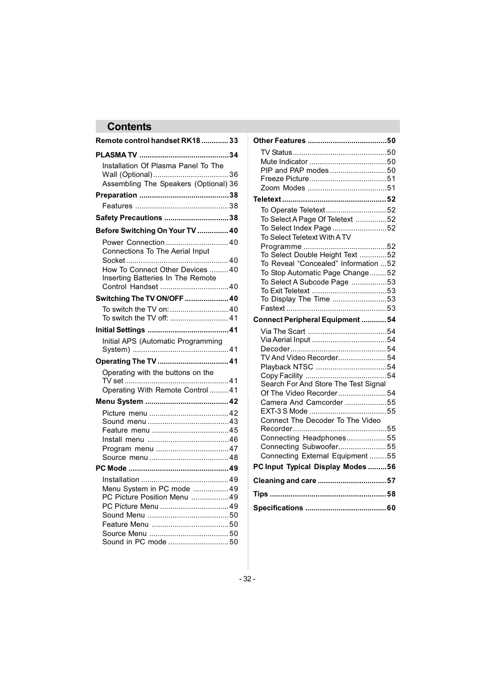 Metz 42TN92 User Manual | Page 2 / 32