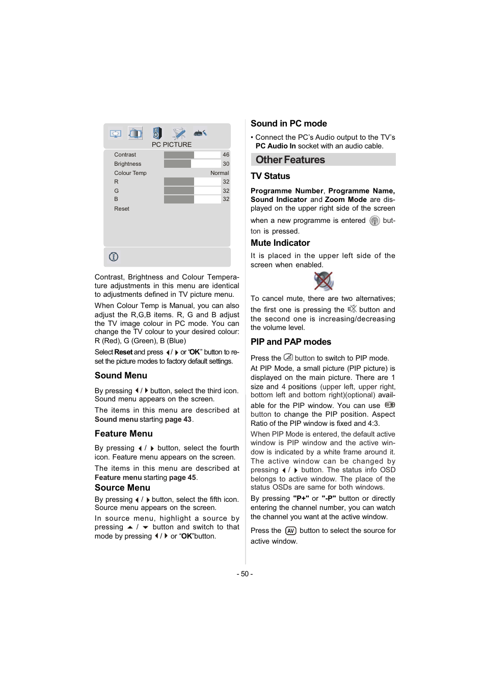 Other features | Metz 42TN92 User Manual | Page 20 / 32