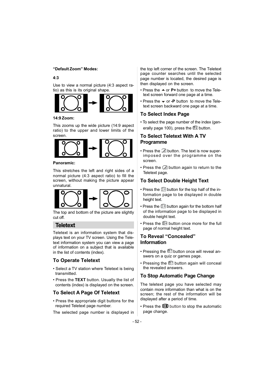 Teletext | Metz 42TN92 User Manual | Page 22 / 32