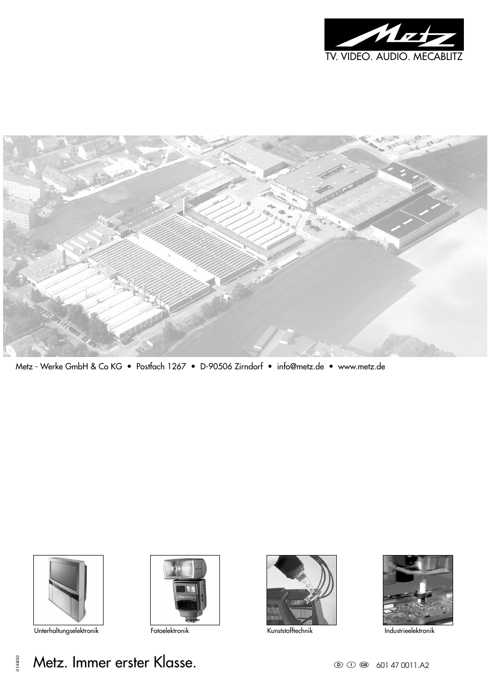 Metz. immer erster klasse, Ķ ƴ ķ, Tv. video. audio. mecablitz | Metz 55TH34 VT User Manual | Page 37 / 37