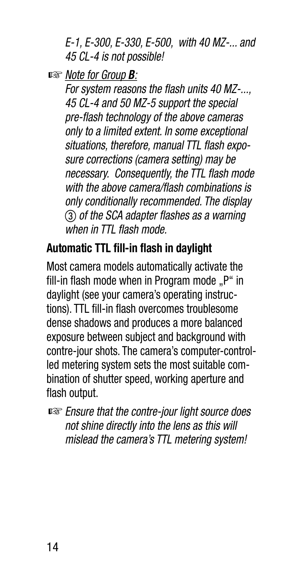 Metz SCA 3202-M User Manual | Page 14 / 112