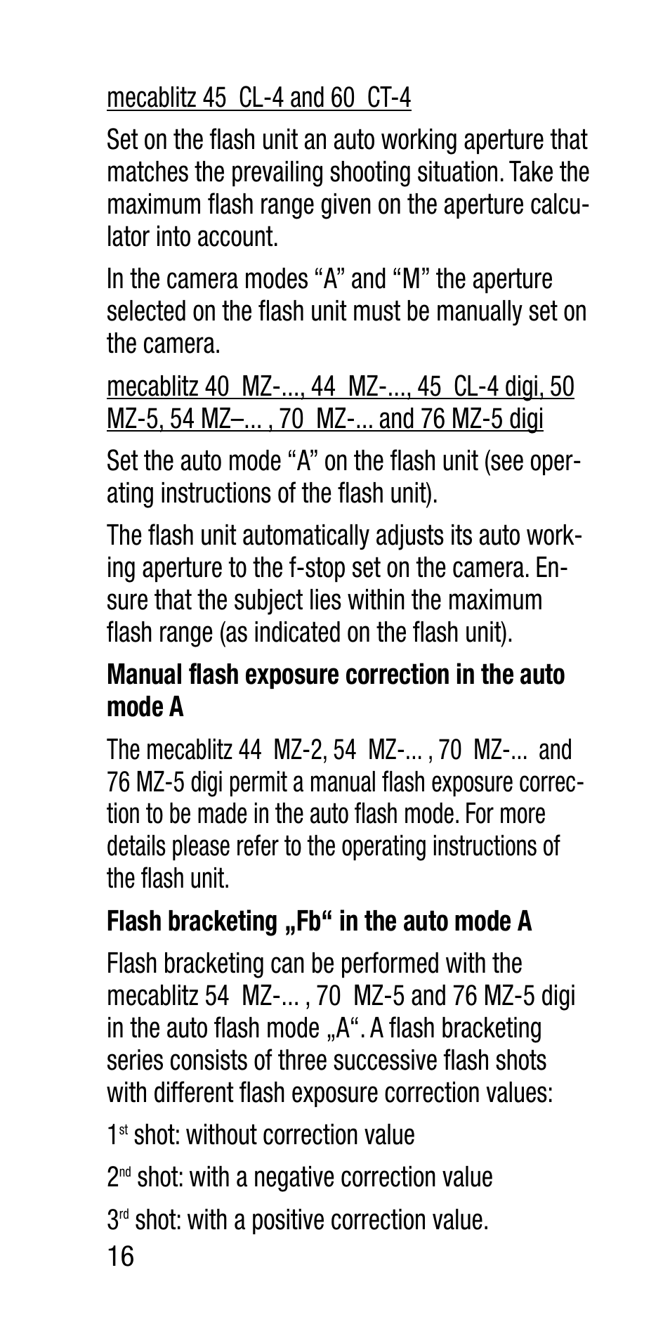 Metz SCA 3202-M User Manual | Page 16 / 112