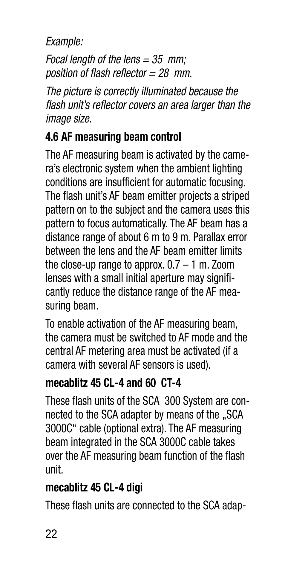 Metz SCA 3202-M User Manual | Page 22 / 112