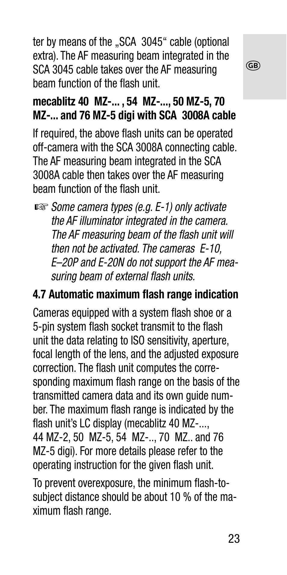 Metz SCA 3202-M User Manual | Page 23 / 112