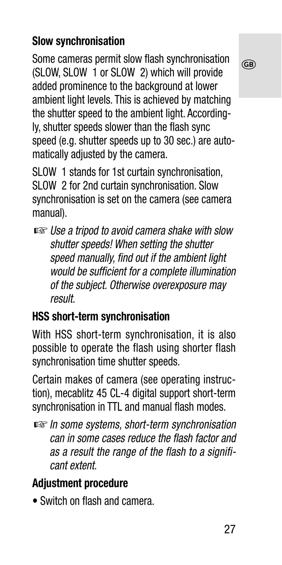 Metz SCA 3202-M User Manual | Page 27 / 112