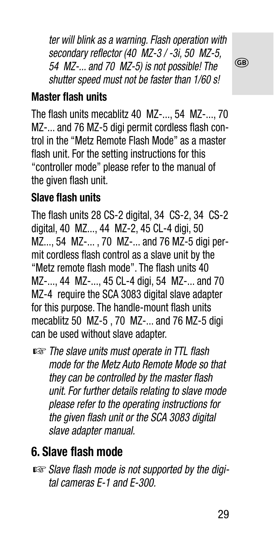 Metz SCA 3202-M User Manual | Page 29 / 112