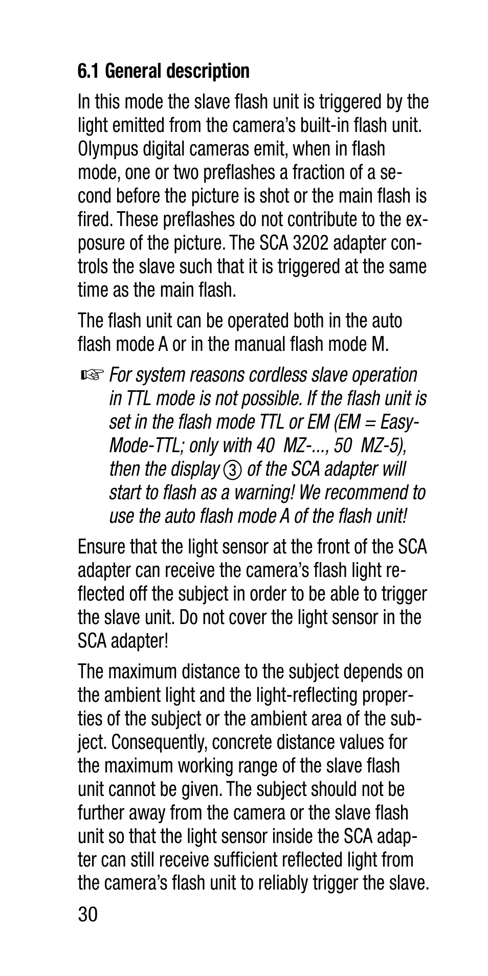 Metz SCA 3202-M User Manual | Page 30 / 112