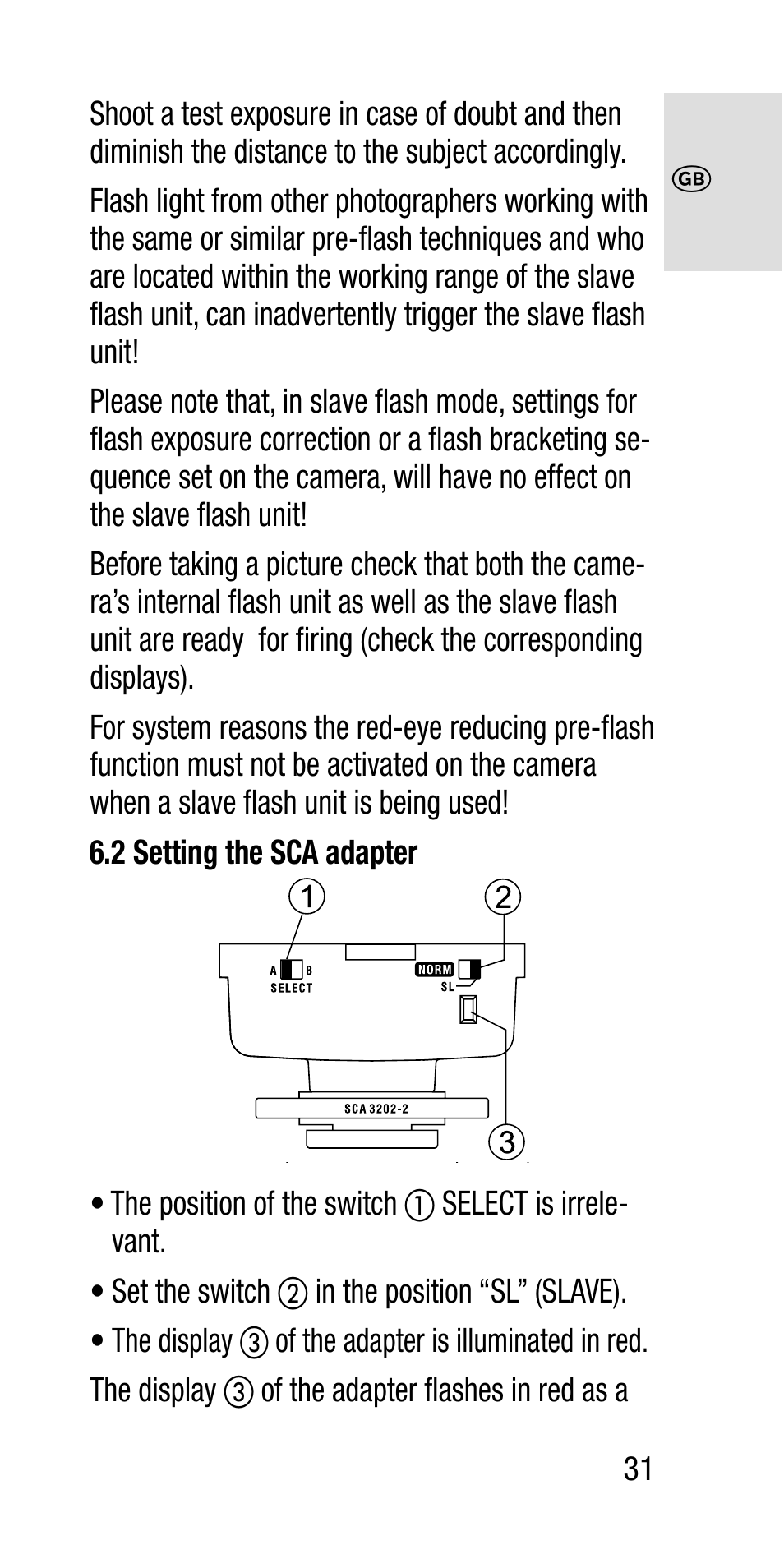 Metz SCA 3202-M User Manual | Page 31 / 112