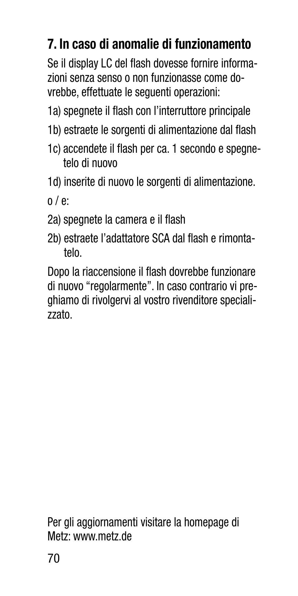 Metz SCA 3202-M User Manual | Page 70 / 112