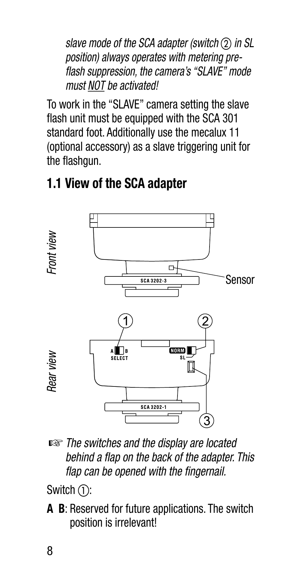 Metz SCA 3202-M User Manual | Page 8 / 112