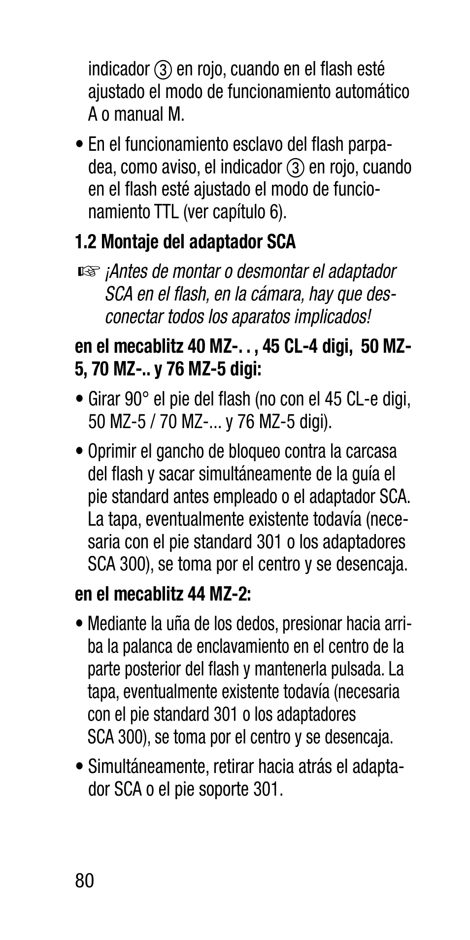 Metz SCA 3202-M User Manual | Page 80 / 112