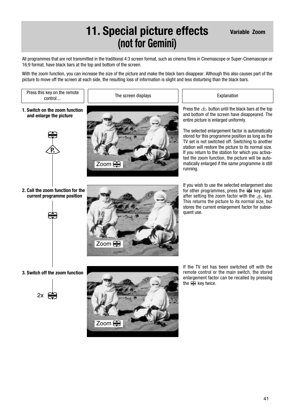 Special picture effects (not for gemini) | Metz Elba 63 TD 61 - 100 MT User Manual | Page 41 / 56