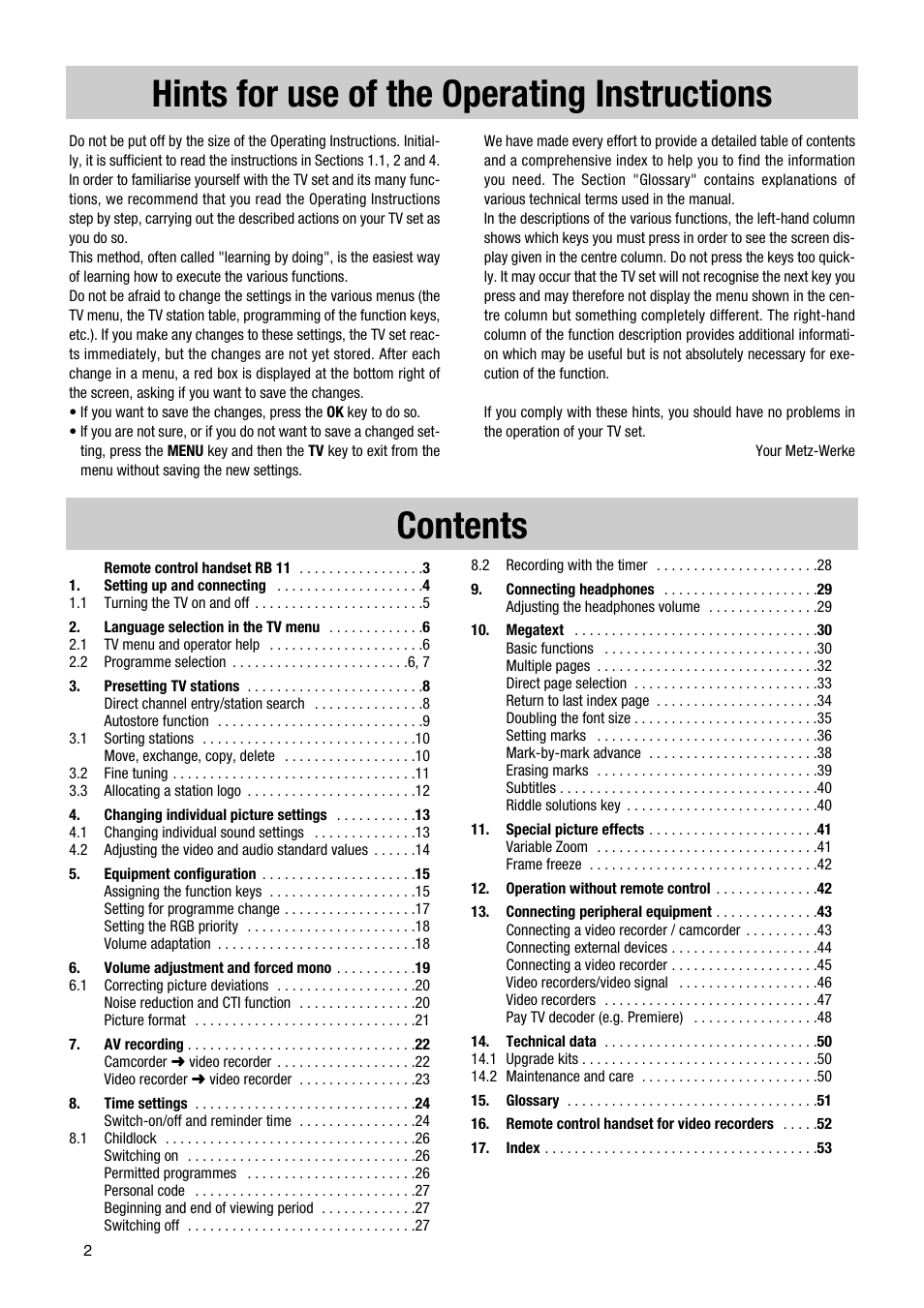 Metz 63 TF 51 User Manual | Page 2 / 54