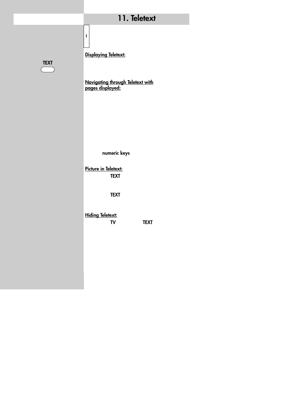 Teletext | Metz 30 LCD-TV PIP User Manual | Page 28 / 48