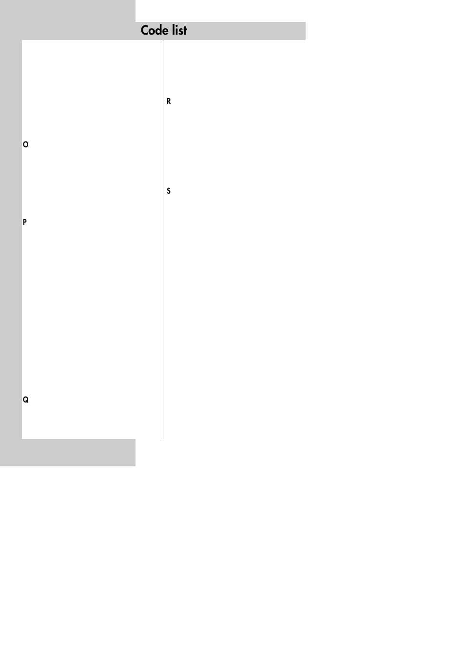 Code list | Metz 30 LCD-TV PIP User Manual | Page 42 / 48