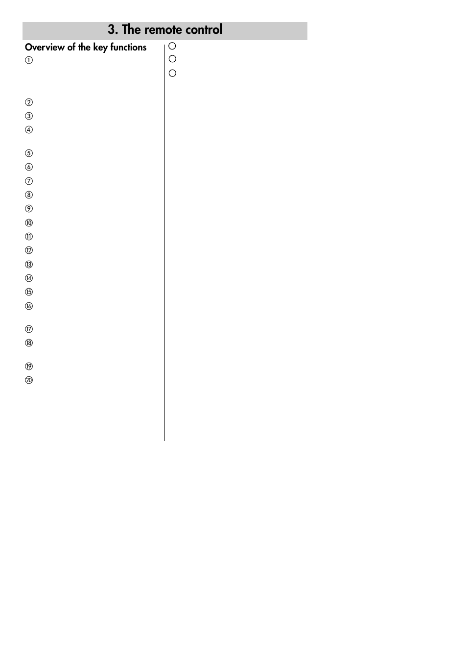 The remote control | Metz 30 LCD-TV PIP User Manual | Page 7 / 48