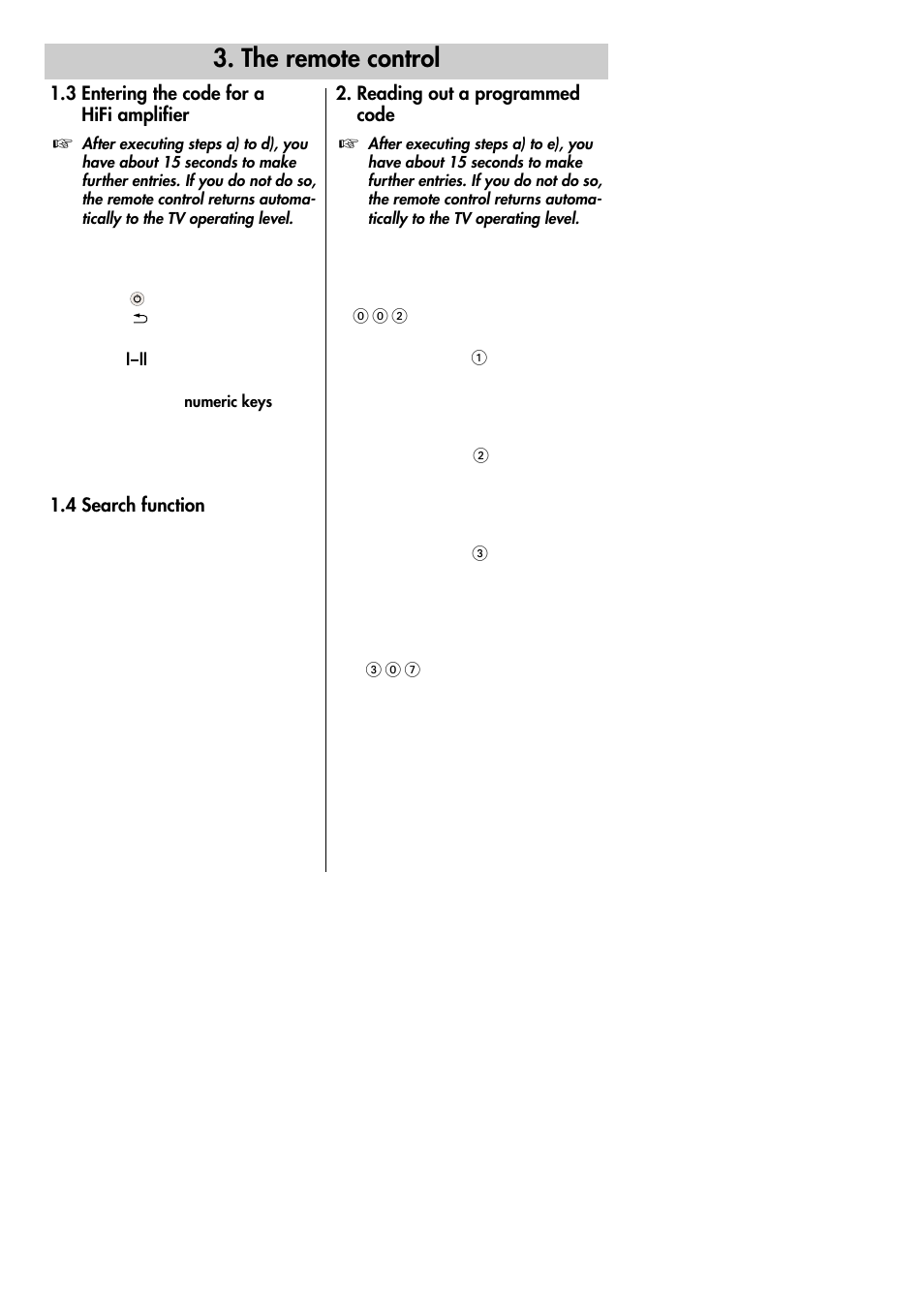 The remote control | Metz 30 LCD-TV PIP User Manual | Page 9 / 48