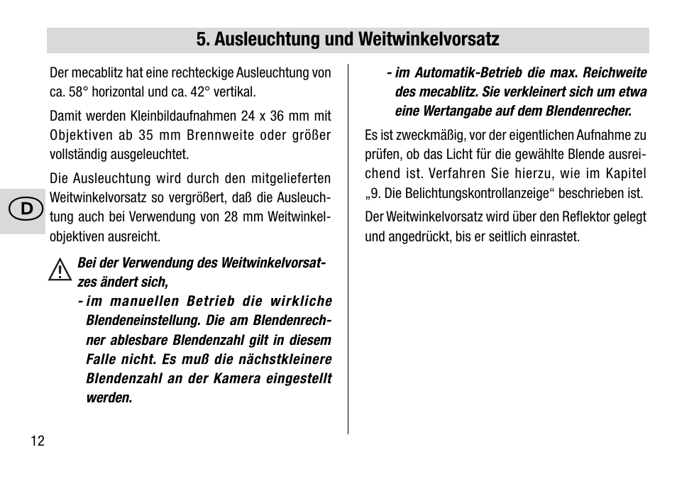 Metz 28 C-2 User Manual | Page 12 / 80