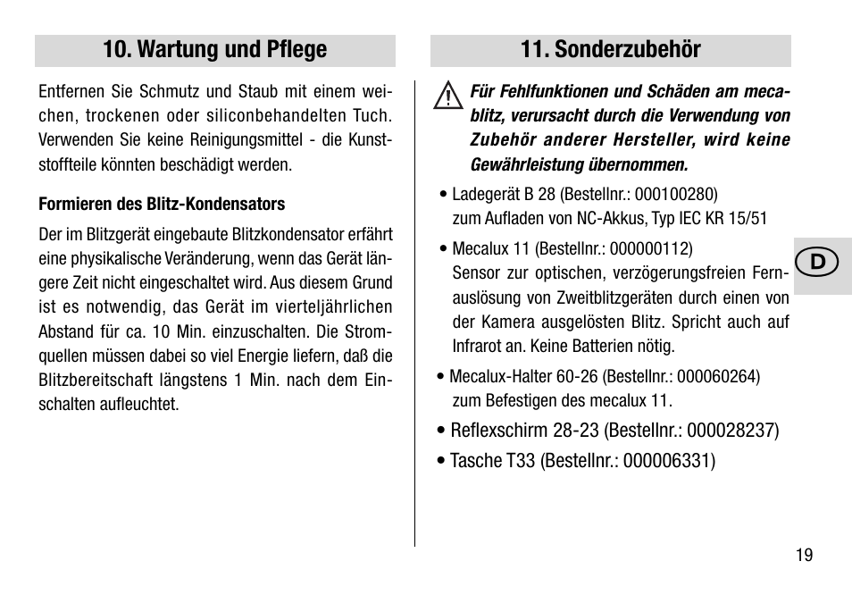 Metz 28 C-2 User Manual | Page 19 / 80