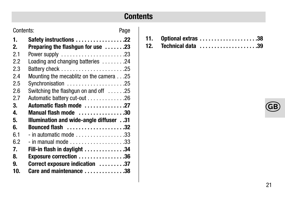 Metz 28 C-2 User Manual | Page 21 / 80