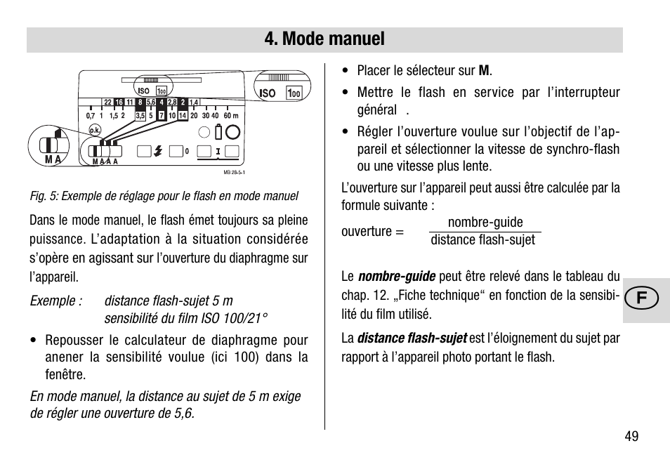 Mode manuel | Metz 28 C-2 User Manual | Page 49 / 80