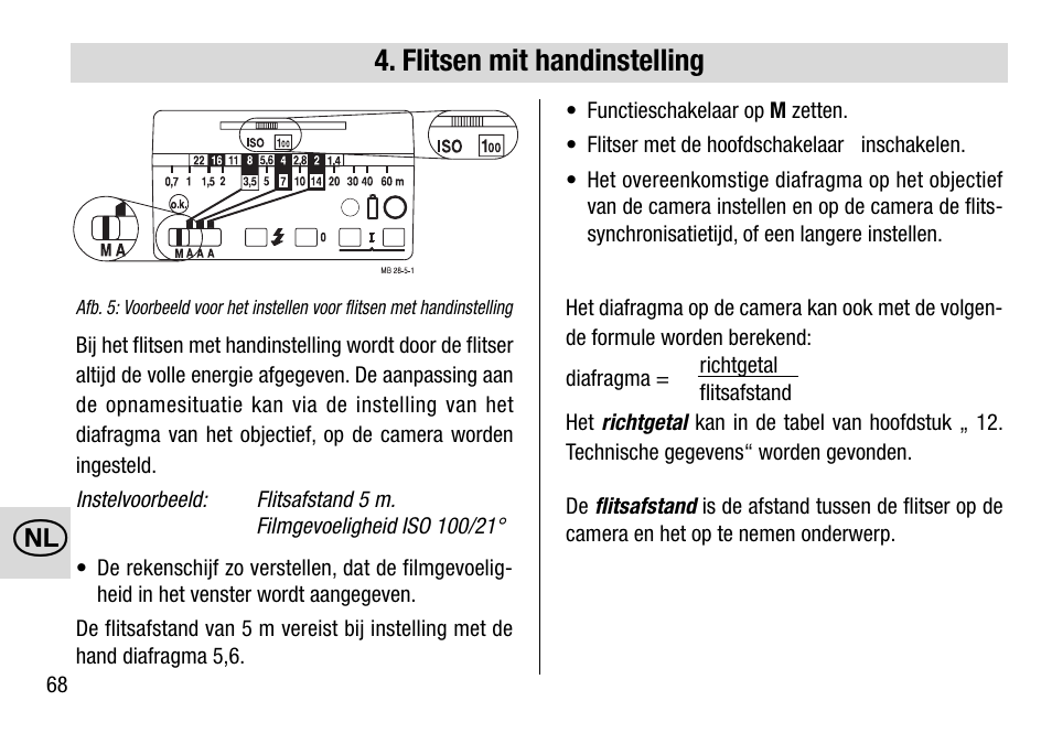 Flitsen mit handinstelling | Metz 28 C-2 User Manual | Page 68 / 80