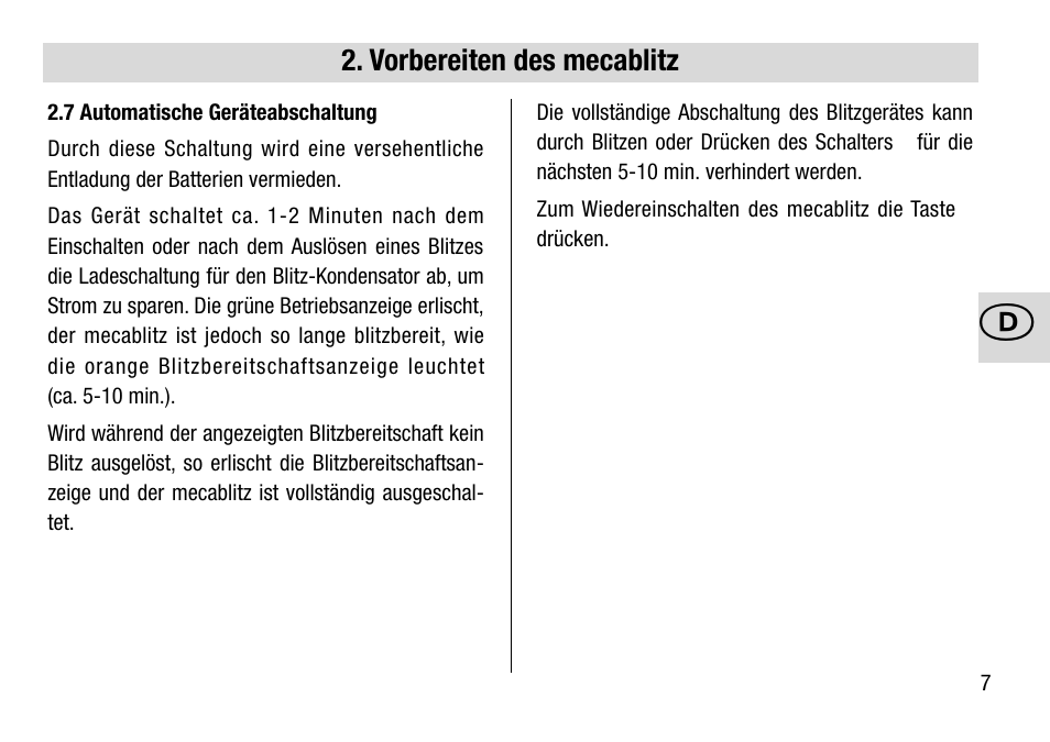 Metz 28 C-2 User Manual | Page 7 / 80