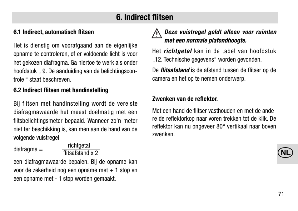 Indirect flitsen | Metz 28 C-2 User Manual | Page 71 / 80