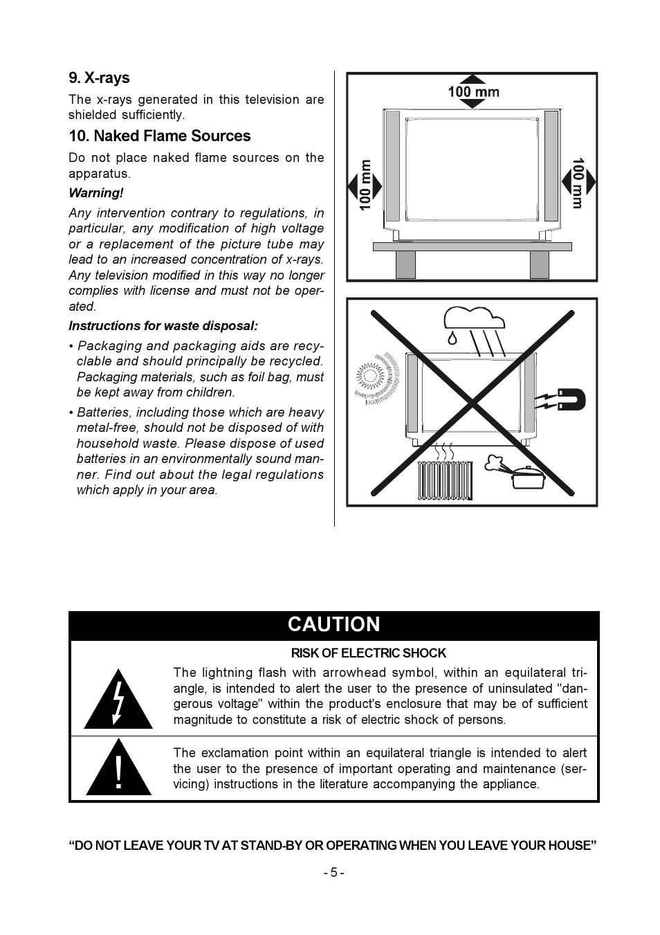 Caution | Metz MF 55TK36 User Manual | Page 7 / 26