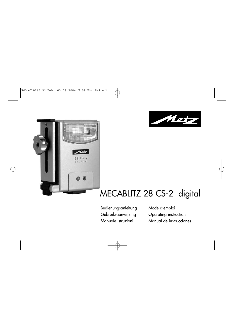 Metz 28 CS-2 User Manual | 33 pages