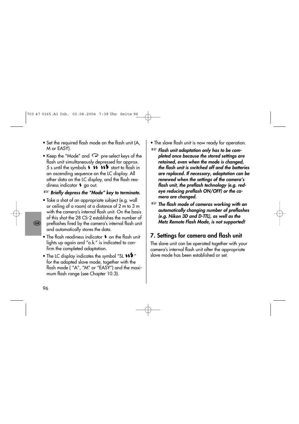 Metz 28 CS-2 User Manual | Page 12 / 33