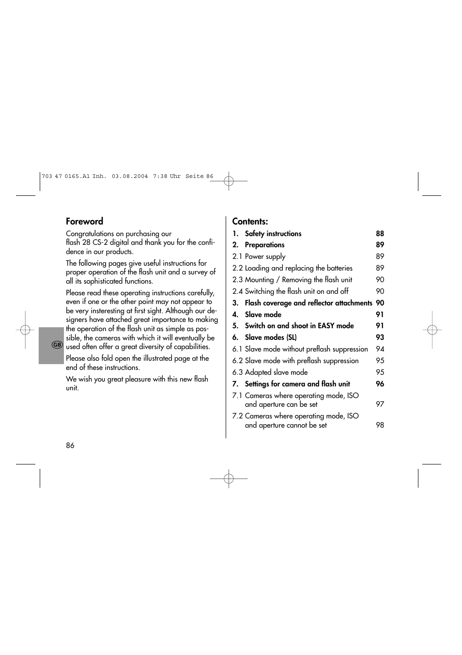 Metz 28 CS-2 User Manual | Page 2 / 33