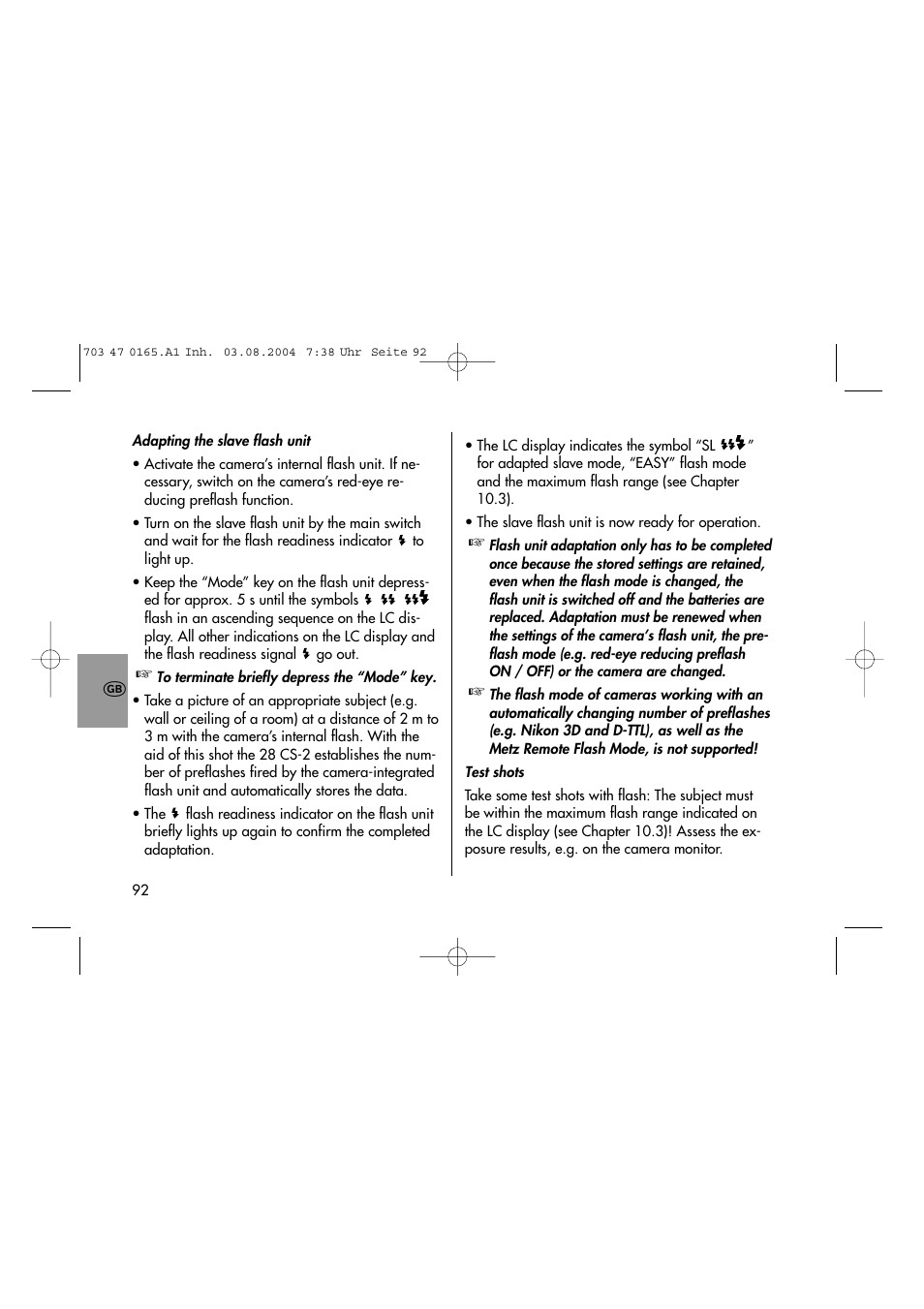 Metz 28 CS-2 User Manual | Page 8 / 33