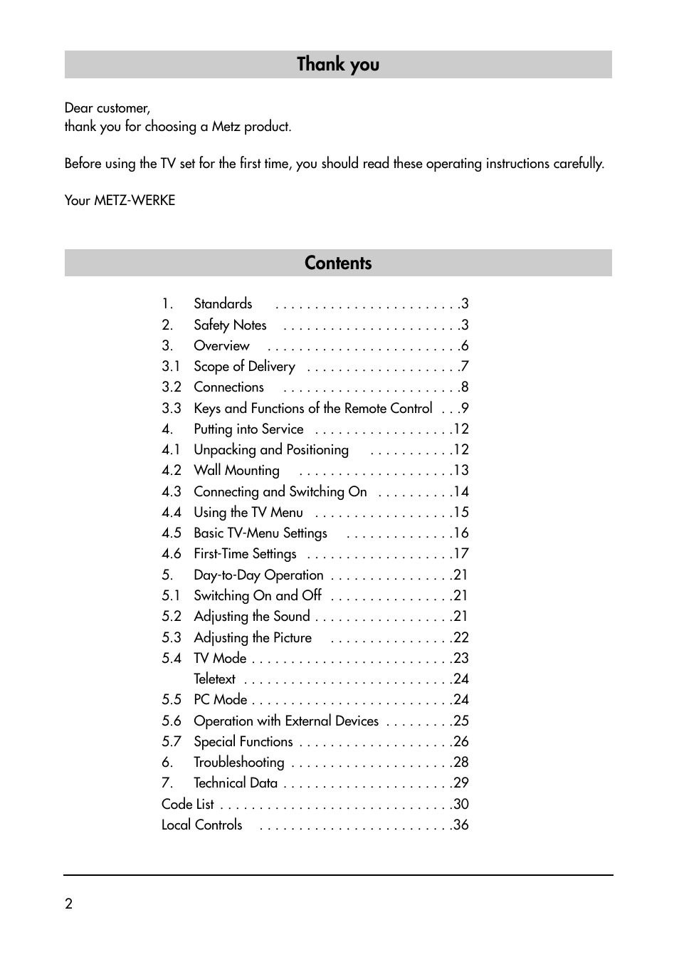 Metz 40 TK 81 User Manual | Page 2 / 40