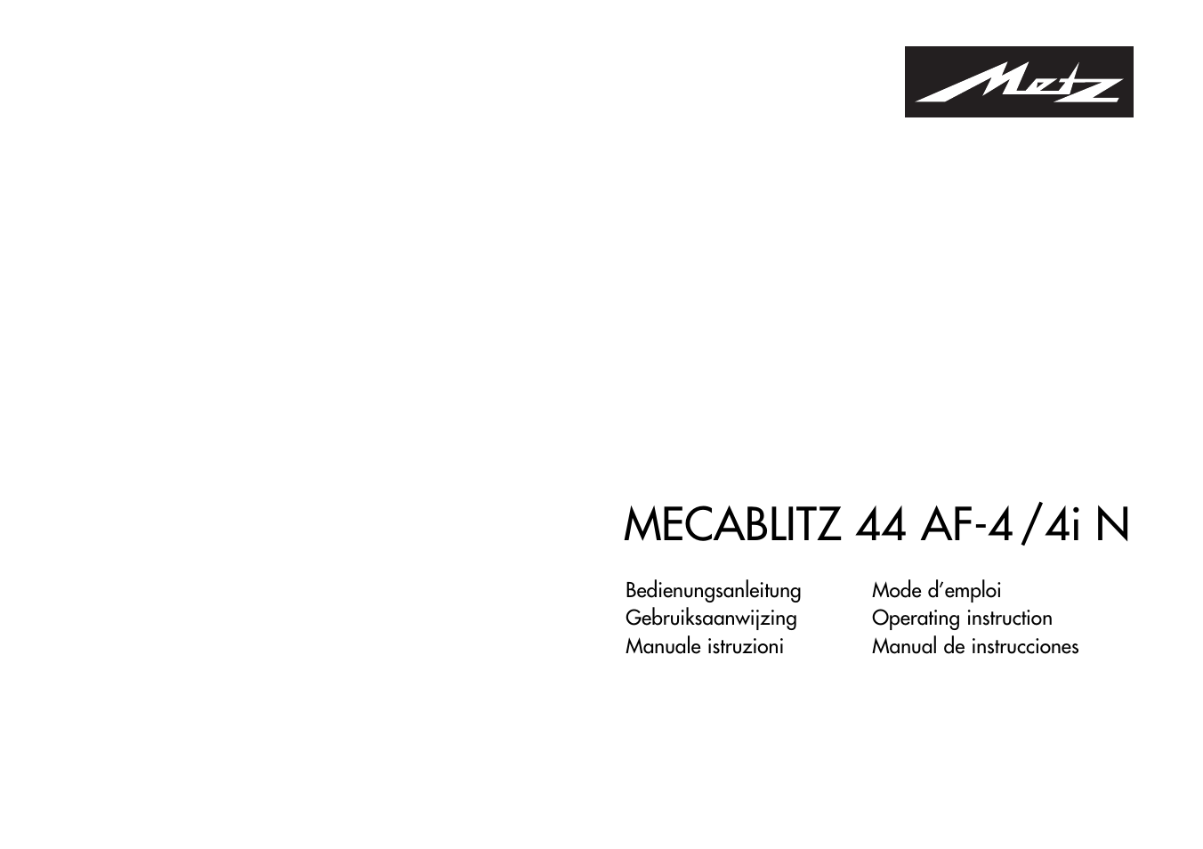 Metz 44 AF-4 User Manual | 31 pages