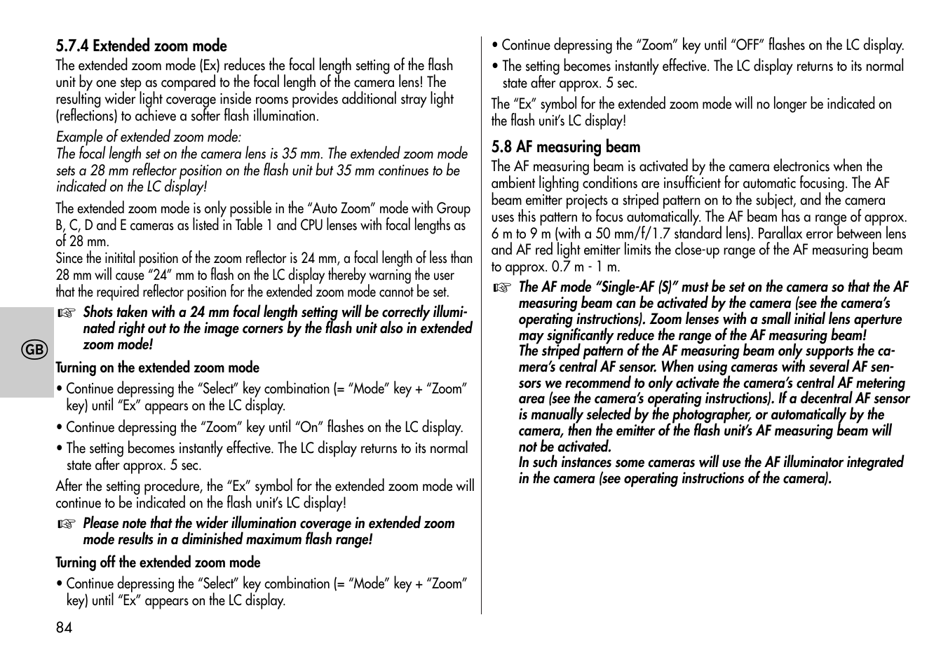 Metz 44 AF-4 User Manual | Page 18 / 31