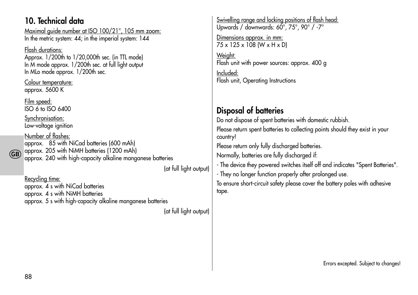 Metz 44 AF-4 User Manual | Page 22 / 31