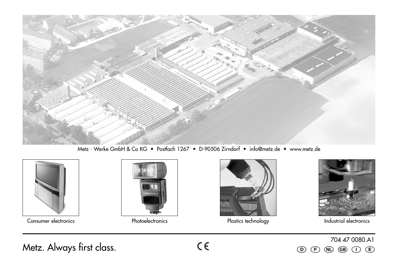 Metz. always first class | Metz 44 AF-4 User Manual | Page 31 / 31
