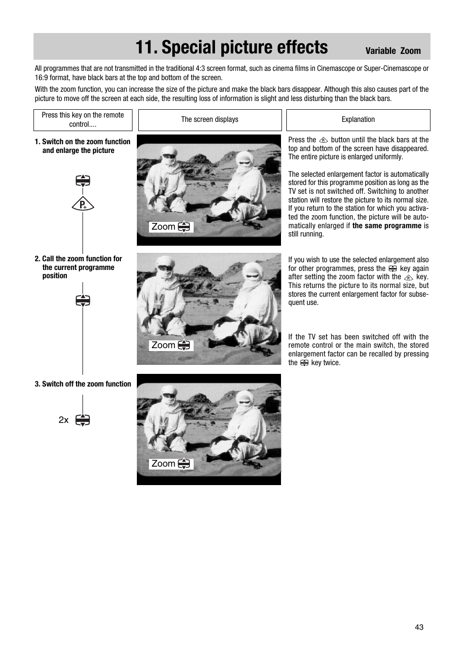 Special picture effects | Metz Astral MF PIP 72TF81 User Manual | Page 43 / 68