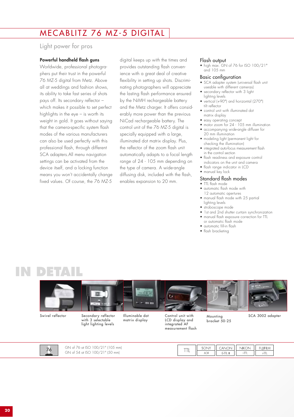 Light power for pros | Metz Camera Flash Light User Manual | Page 20 / 48