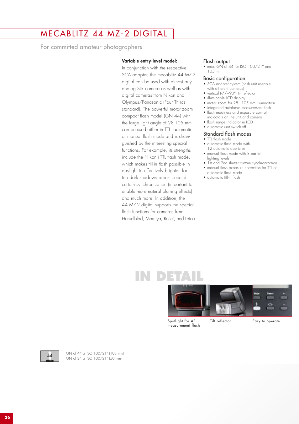 For committed amateur photographers | Metz Camera Flash Light User Manual | Page 26 / 48