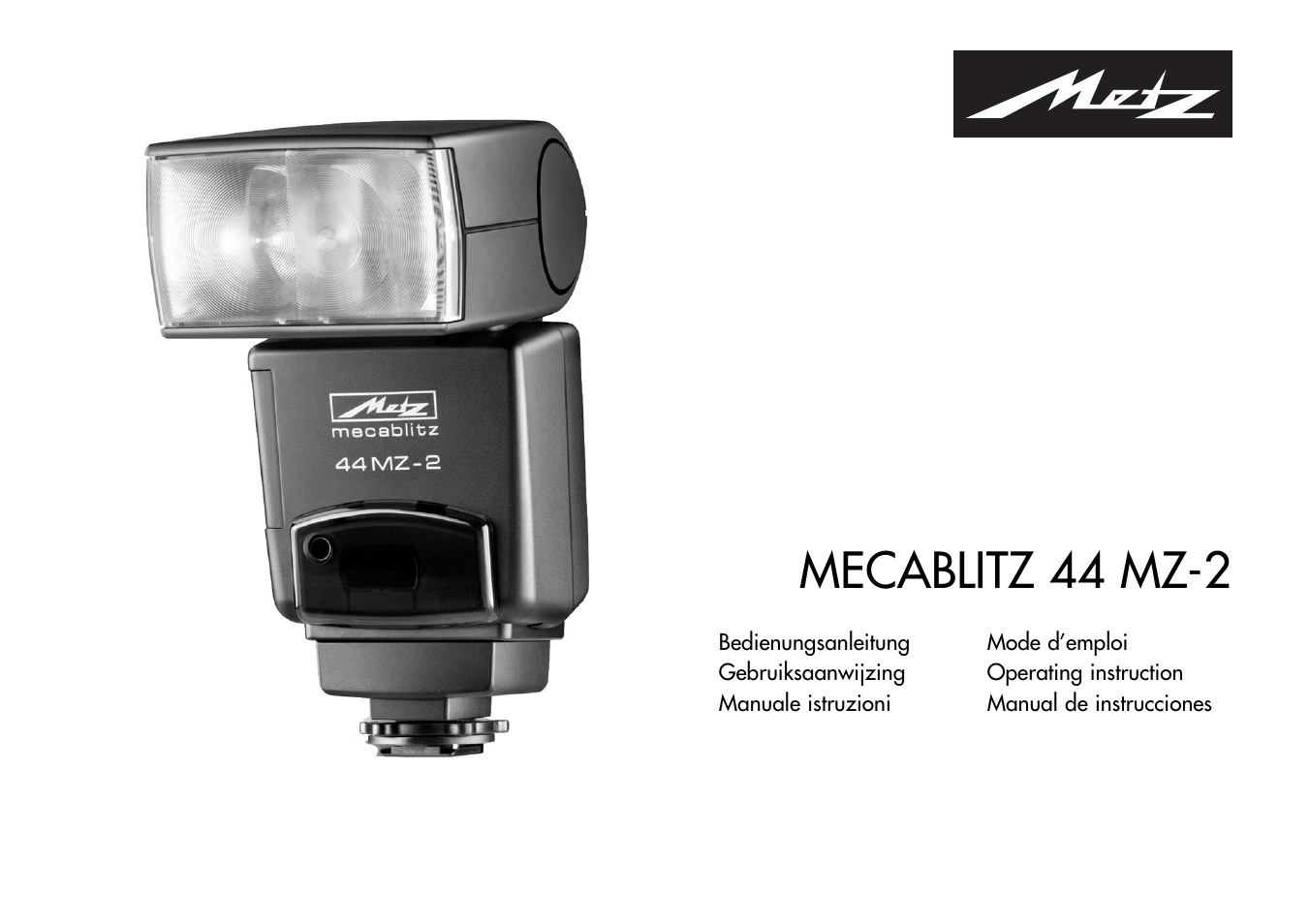 Metz Mecablitz 44 MZ-2 User Manual | 29 pages