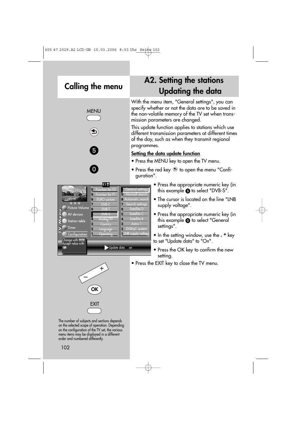 Metz Plasma-TV-Set User Manual | Page 102 / 110
