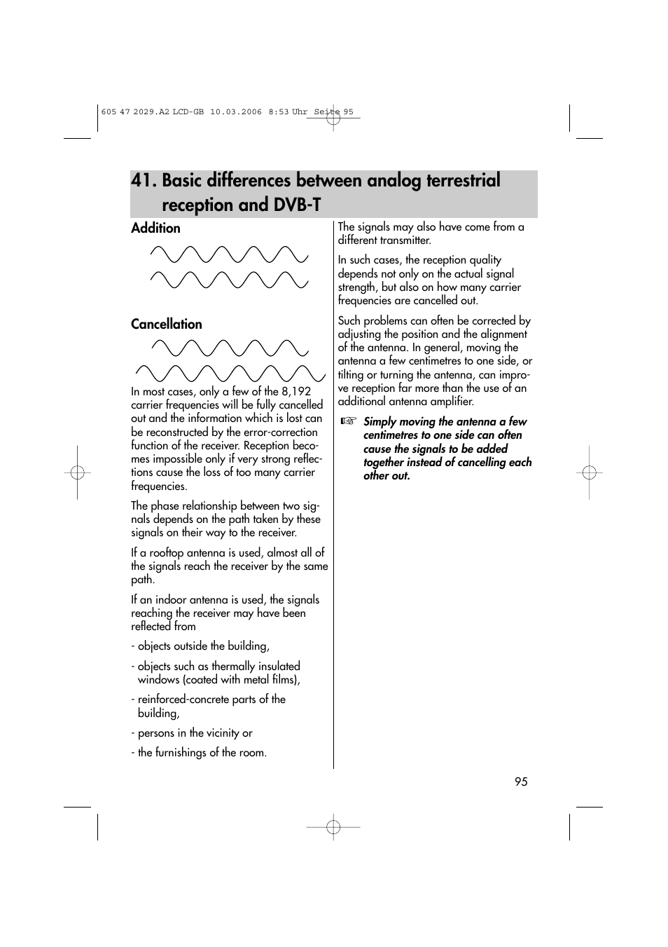 Metz Plasma-TV-Set User Manual | Page 95 / 110