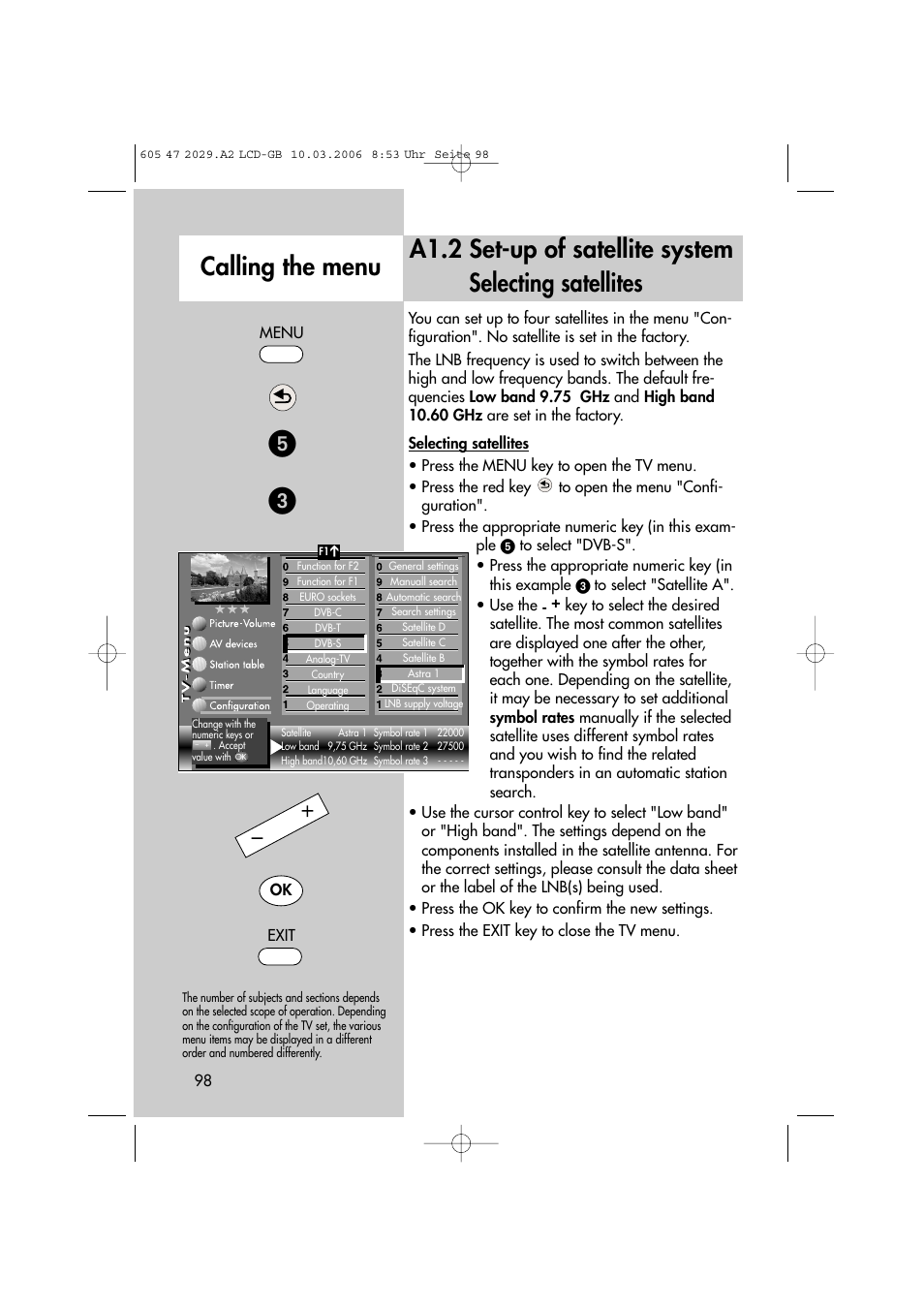 Metz Plasma-TV-Set User Manual | Page 98 / 110