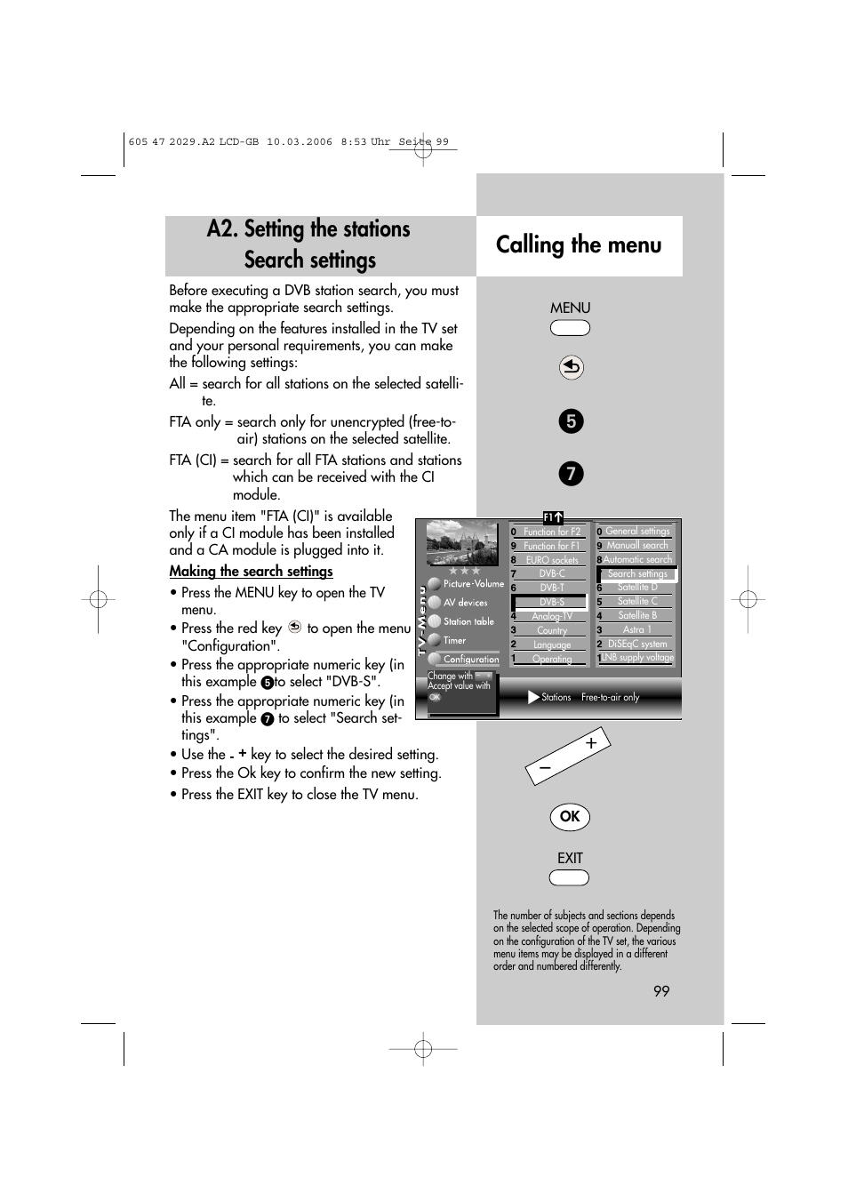 Metz Plasma-TV-Set User Manual | Page 99 / 110