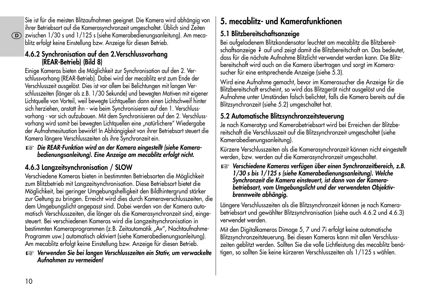 Metz Mecablitz 44 AF-3M User Manual | Page 10 / 108