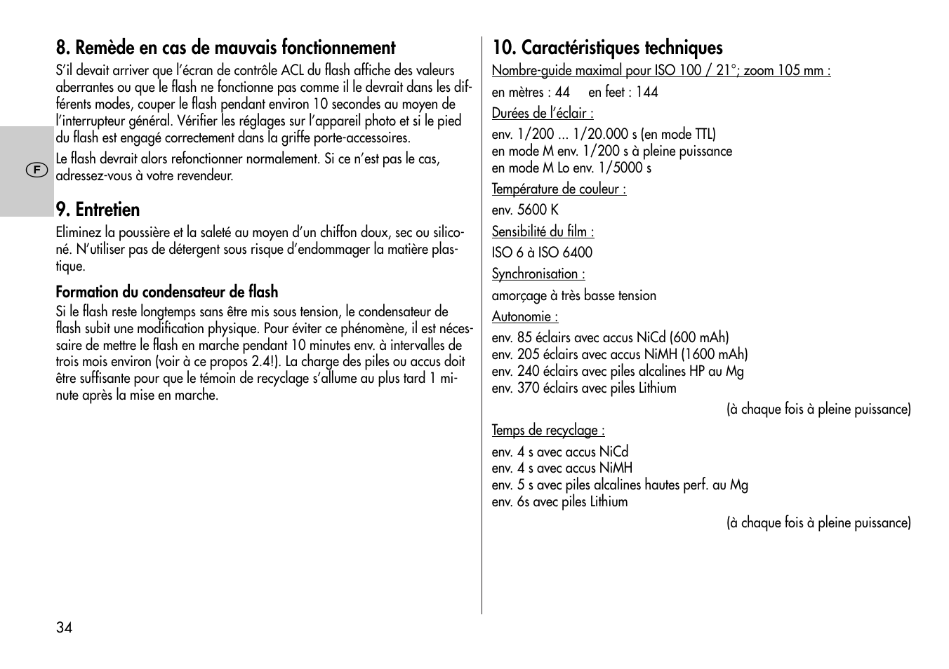 Metz Mecablitz 44 AF-3M User Manual | Page 34 / 108